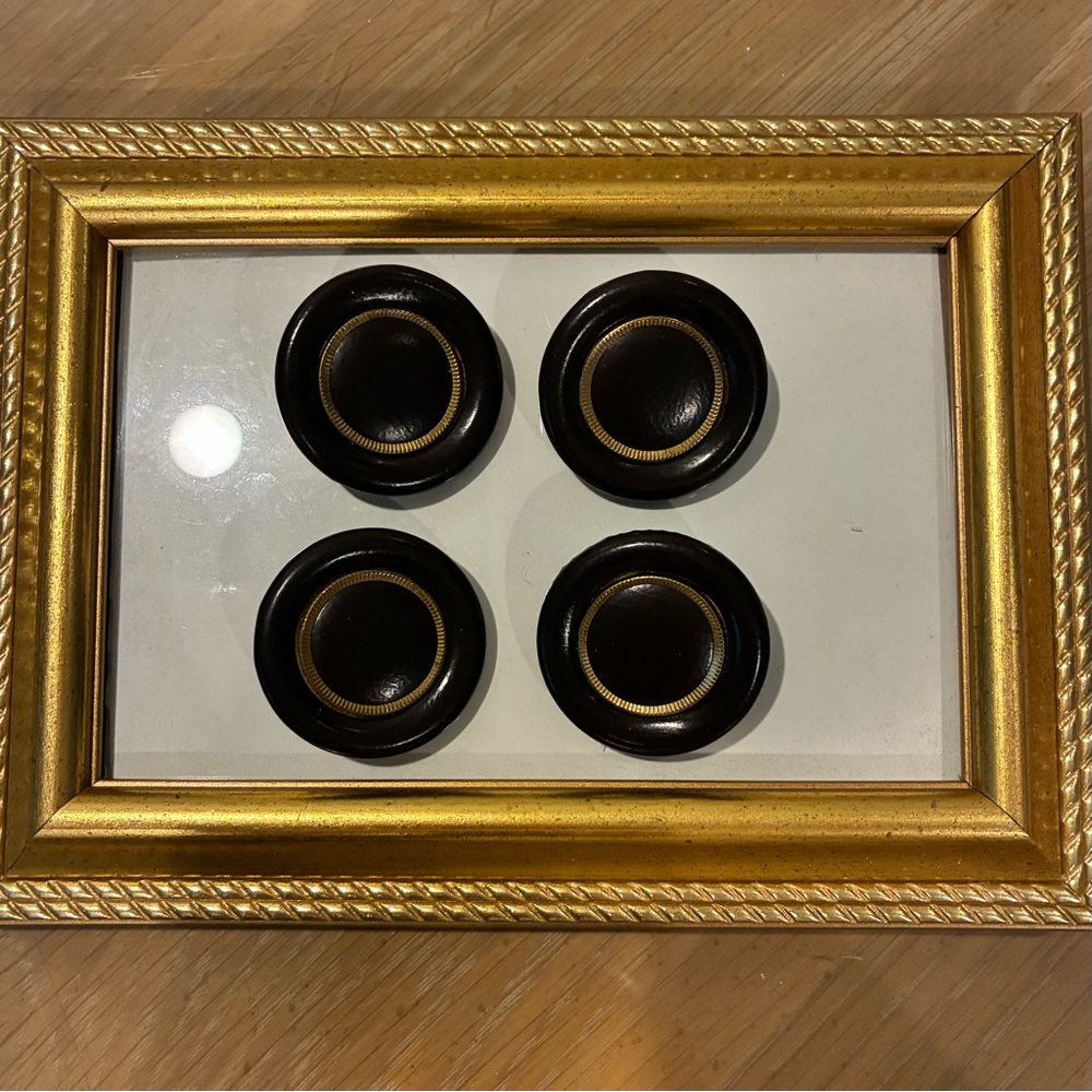 Vintage 1950s/1960s Large Sewing Buttons Set of 4: Black